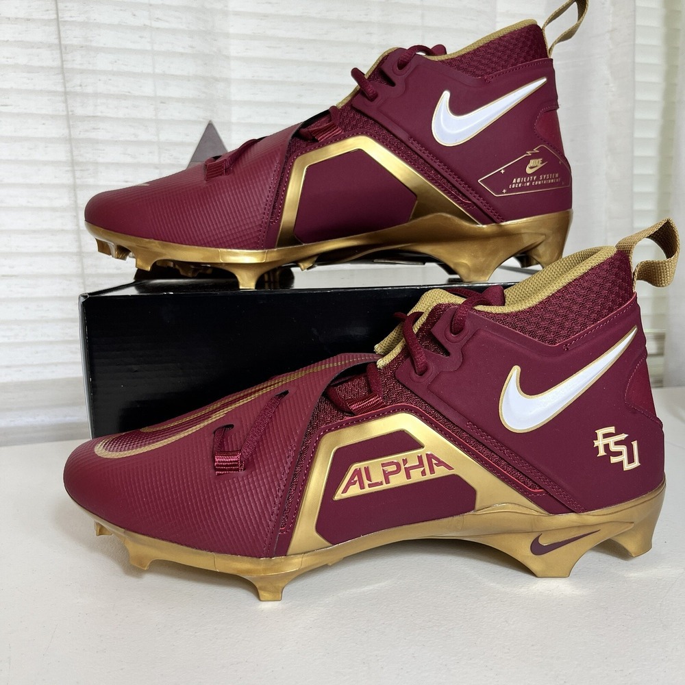 Nike Alpha Menace Pro 3 SMU P Florida State FSU Football Cleats DH3358-600 Sz 13